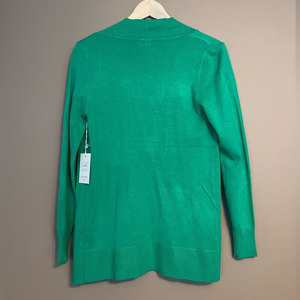 {Cielo} Open Front Cardigan Sweater in Green - Womens Small - NWT - Picture 6 of 11